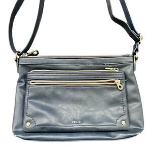 Relic Blue Crossbody Bag with Adjustable Strap
